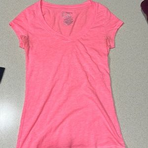 Hot pink v-neck